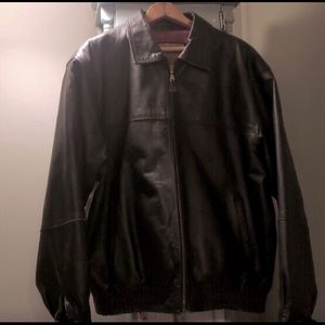 Genuine Leather Jacket with red inner